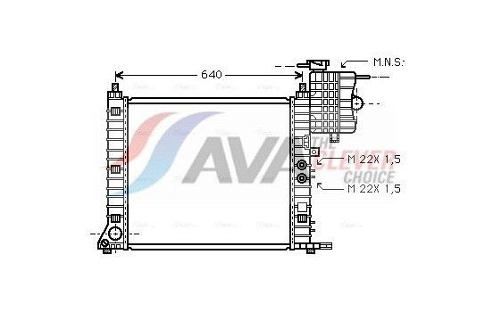 Radiator, engine cooling MSA2218 Ava Quality Cooling