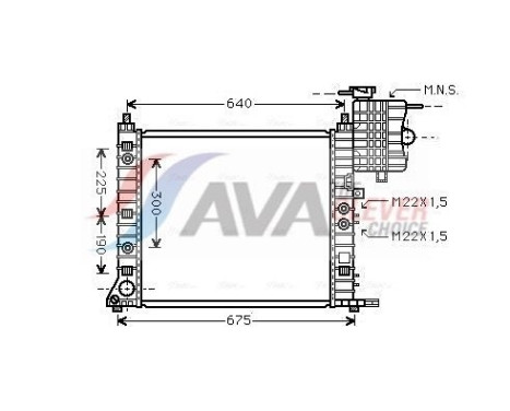 Radiator, engine cooling MSA2243 Ava Quality Cooling