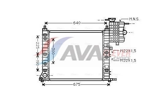 Radiator, engine cooling MSA2243 Ava Quality Cooling