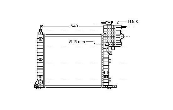 Radiator, engine cooling MSA2264 Ava Quality Cooling