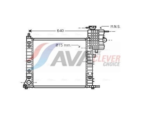 Radiator, engine cooling MSA2265 Ava Quality Cooling