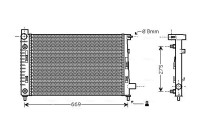 Radiator, engine cooling MSA2282 Ava Quality Cooling