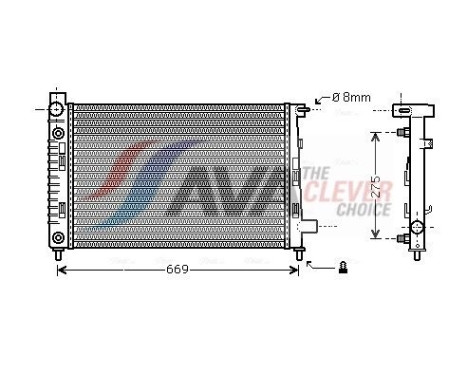 Radiator, engine cooling MSA2282 Ava Quality Cooling