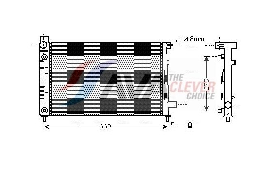Radiator, engine cooling MSA2282 Ava Quality Cooling