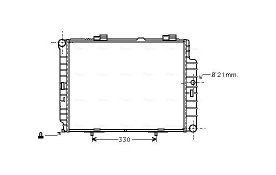 Radiator, engine cooling MSA2287 Ava Quality Cooling