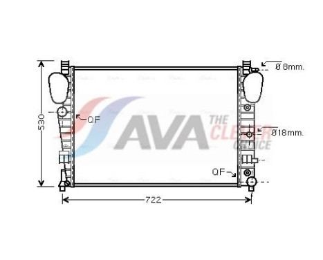 Radiator, engine cooling MSA2309 Ava Quality Cooling