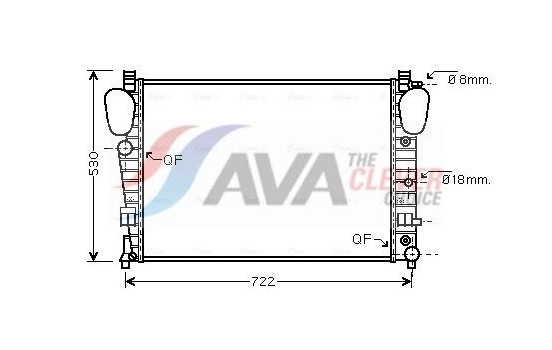 Radiator, engine cooling MSA2309 Ava Quality Cooling