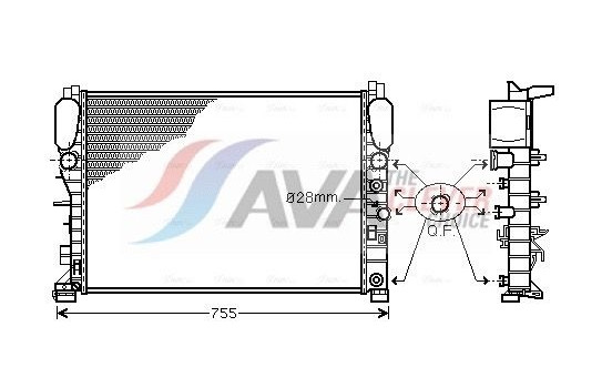 Radiator, engine cooling MSA2342 Ava Quality Cooling