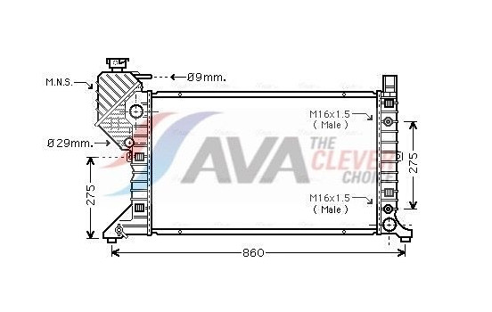 Radiator, engine cooling MSA2343 Ava Quality Cooling
