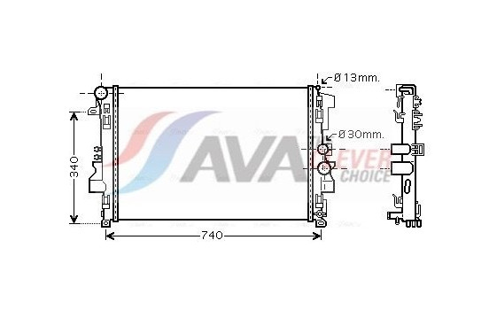 Radiator, engine cooling MSA2356 Ava Quality Cooling