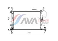 Radiator, engine cooling MSA2363 Ava Quality Cooling