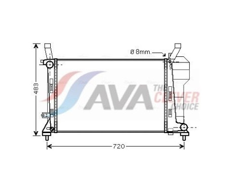 Radiator, engine cooling MSA2363 Ava Quality Cooling