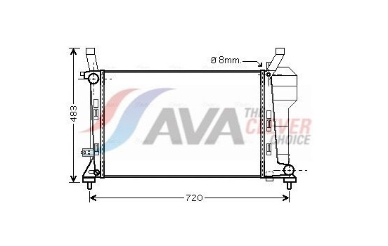 Radiator, engine cooling MSA2363 Ava Quality Cooling
