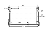 Radiator, engine cooling MSA2474 Ava Quality Cooling