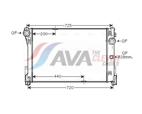 Radiator, engine cooling MSA2474 Ava Quality Cooling