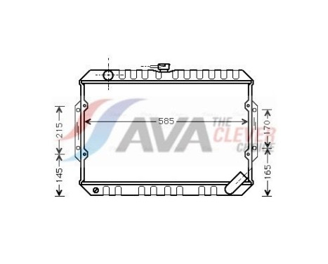 Radiator, engine cooling MT2066 Ava Quality Cooling