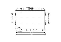 Radiator, engine cooling MT2088 Ava Quality Cooling