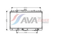 Radiator, engine cooling MT2114 Ava Quality Cooling