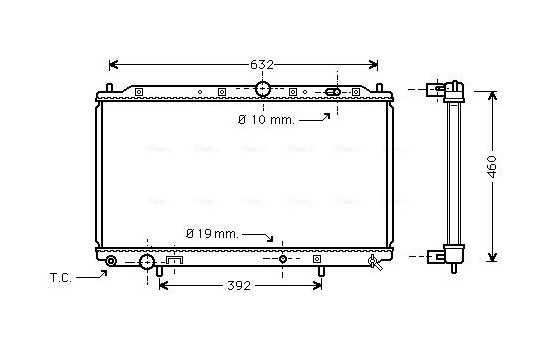 Radiator, engine cooling MT2116 Ava Quality Cooling