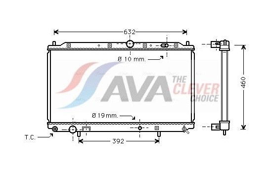 Radiator, engine cooling MT2116 Ava Quality Cooling