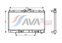 Radiator, engine cooling MT2123 Ava Quality Cooling