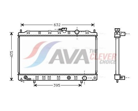 Radiator, engine cooling MT2129 Ava Quality Cooling
