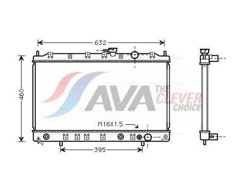 Radiator, engine cooling MT2135 Ava Quality Cooling