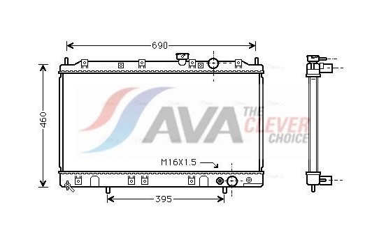 Radiator, engine cooling MT2136 Ava Quality Cooling