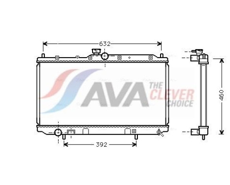 Radiator, engine cooling MT2142 Ava Quality Cooling