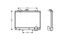 Radiator, engine cooling MT2161 Ava Quality Cooling
