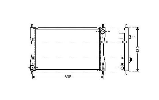 Radiator, engine cooling MT2174 Ava Quality Cooling