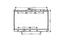 Radiator, engine cooling MT2183 Ava Quality Cooling