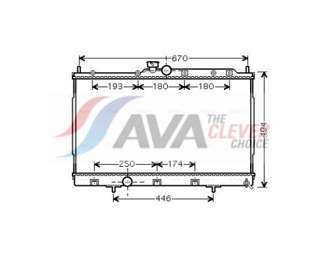 Radiator, engine cooling MT2183 Ava Quality Cooling