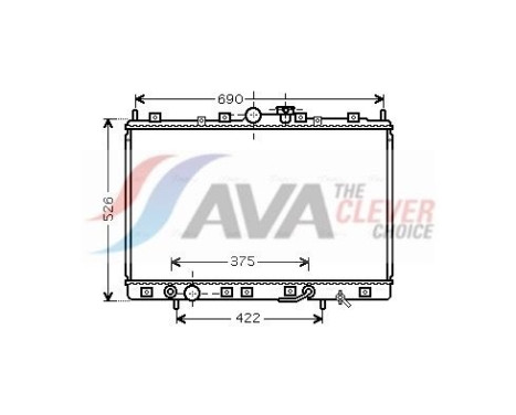 Radiator, engine cooling MT2190 Ava Quality Cooling