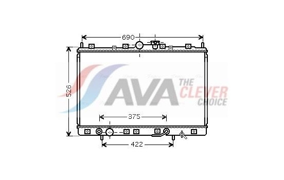 Radiator, engine cooling MT2190 Ava Quality Cooling