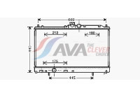 Radiator, engine cooling MT2195 Ava Quality Cooling