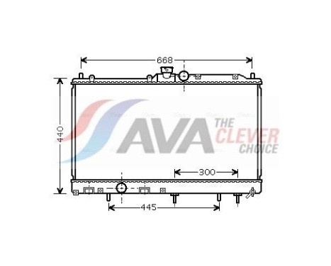 Radiator, engine cooling MT2196 Ava Quality Cooling