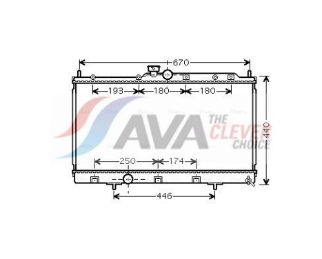 Radiator, engine cooling MT2199 Ava Quality Cooling
