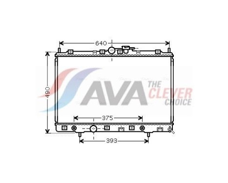 Radiator, engine cooling MT2200 Ava Quality Cooling