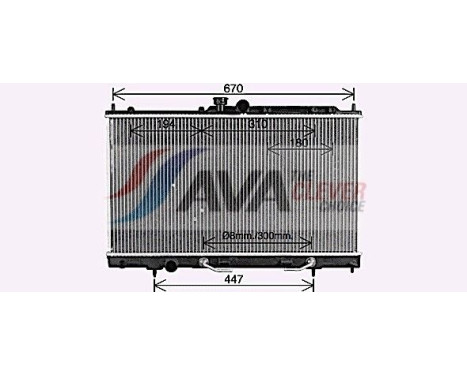 Radiator, engine cooling MT2214 Ava Quality Cooling
