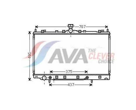 Radiator, engine cooling MT2217 Ava Quality Cooling