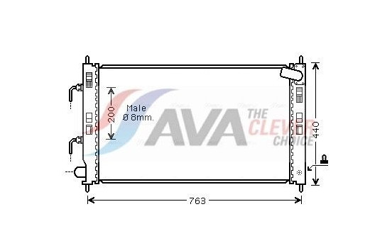 Radiator, engine cooling MT2240 Ava Quality Cooling