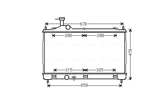 Radiator, engine cooling MT2256 Ava Quality Cooling