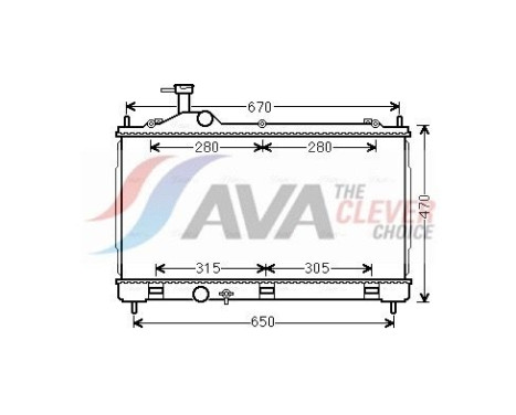 Radiator, engine cooling MT2256 Ava Quality Cooling