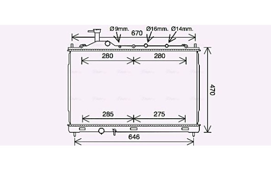 Radiator, engine cooling MT2262 Ava Quality Cooling