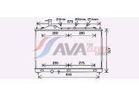 Radiator, engine cooling MT2262 Ava Quality Cooling