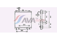 Radiator, engine cooling MT2265 Ava Quality Cooling