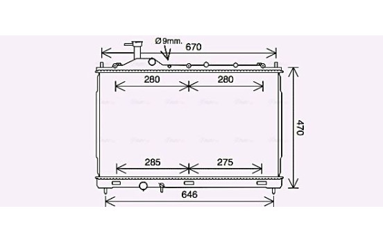 Radiator, engine cooling MT2268 Ava Quality Cooling