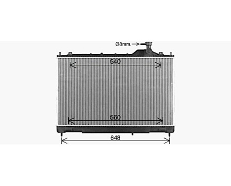 Radiator, engine cooling MT2293 Ava Quality Cooling, Image 2