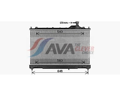 Radiator, engine cooling MT2293 Ava Quality Cooling